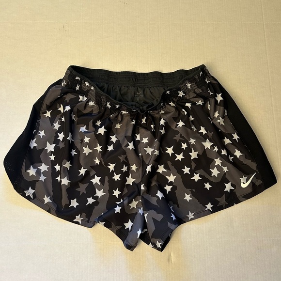 Nike Running shorts Black, White & Grey Star Athletic Lined Shorts Sz-2X. L13 - Picture 8 of 14